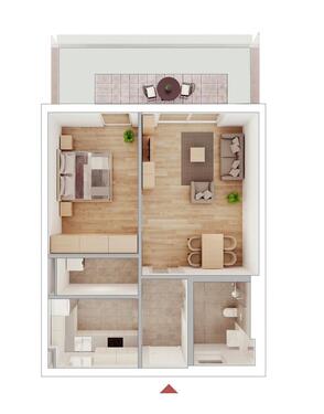 Foto - 2 Zimmer Dachgeschoßwohnung in Deggendorf