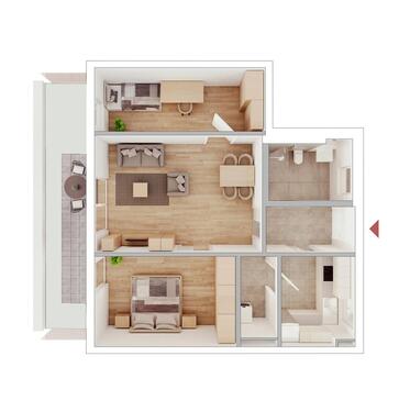 Foto - 3 Zimmer Dachgeschoßwohnung in Deggendorf