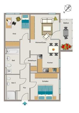 Foto - 3 Zimmer Etagenwohnung zur Miete in Bochum