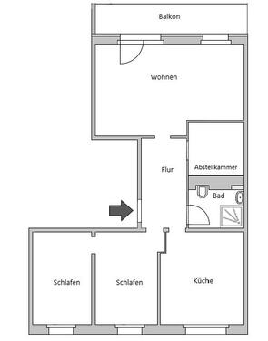 Foto - 3 Zimmer Etagenwohnung in Guben