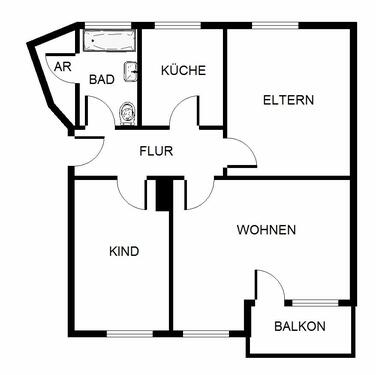 Foto - 3.5 Zimmer Etagenwohnung zur Miete in Gelsenkirchen