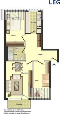 Foto - 3 Zimmer Etagenwohnung zur Miete in Duisburg