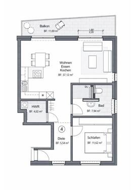 Foto - 2-Zimmer-Neubauwohnung mit Süd-Balkon in Oelde