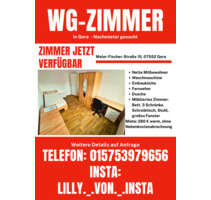 WG-Zimmer in Gera, 280 € warm ohne Nebenkostenabrechnung