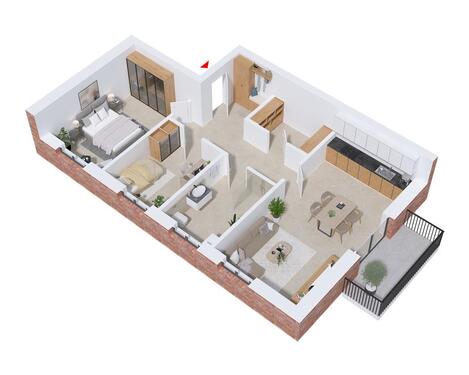 Foto - 3 Zimmer Etagenwohnung zur Miete in Salzkotten