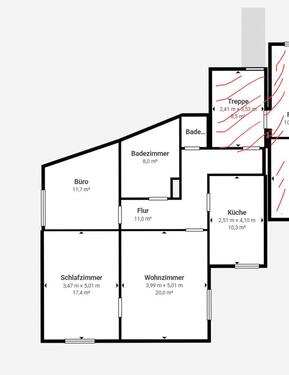 Foto - 3 Zimmer Dachgeschoßwohnung zur Miete in Westerstede