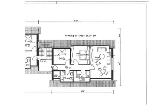 Foto - Dachgeschosswohnung in 34431 Marsberg
