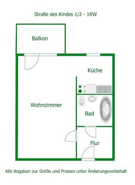 Foto - 1 Zimmer Etagenwohnung zur Miete in Spremberg