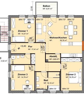 Foto - 4 Zimmer Etagenwohnung zur Miete in Drei Gleichen