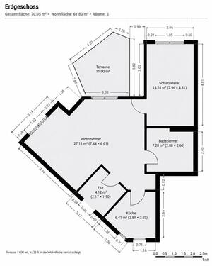 Foto - 2 Zimmer Terrassenwohnung zum Kaufen in Salem