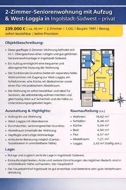 Foto - 2 Zimmer Etagenwohnung zum Kaufen in Ingolstadt