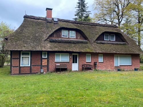 Foto - Idyllisches Haus mit Reetdach in Tewel.