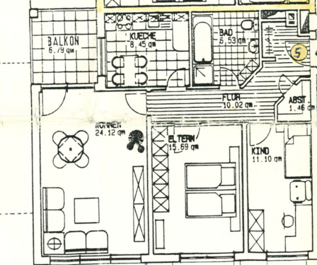 Foto - 3-Zimmerwohnung im ruhigen Wohngebiet (561-05)