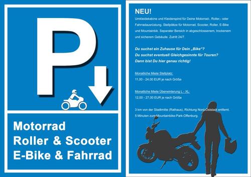 Foto - Stellplätze für Motorrad, Quad, Roller, Scooter, E-Bike