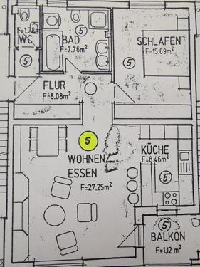 Foto - 2 - Zimmer Wohnung - 820,00&nbsp;EUR Kaltmiete, ca.&nbsp; 68,00&nbsp;m&sup2;