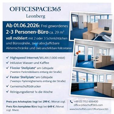 Foto - freies Büro ab dem 01.06. für 2-3 Personen