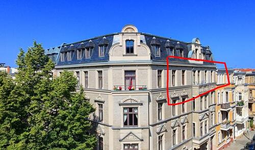 Foto - 4-Raum Altbauwohnung, 2 Balkone, Fahrstuhl, Pauluskirchenblick