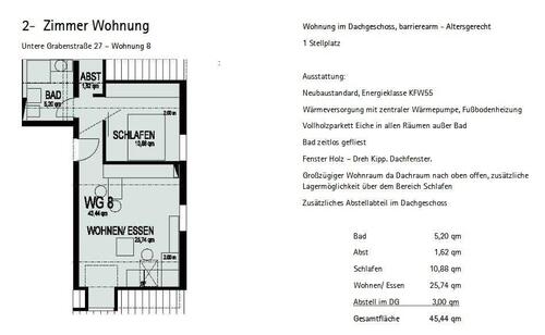 Foto - 2 Zimmer Dachgeschoßwohnung in Leutkirch im Allgäu