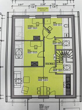 Foto - schöne 3 ZKB Obergeschosswohnung zu vermieten