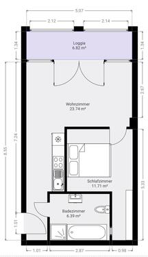 Foto - 2 Zimmer Etagenwohnung zur Miete in Koblenz
