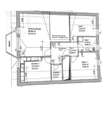 Foto - 3 Zimmerwohnung - 750,00 EUR Kaltmiete, ca.  88,00 m²