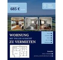Wohnung in ruhiger Lage mit wunderschöner Aussicht zu vermieten - Unnau