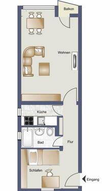 Foto - 2 Zimmer Etagenwohnung zur Miete in Kiel