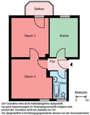 Foto - Große Küche mit Balkon - 2-Zimmer-Wohnung in Castrop-Rauxel Schwerin
