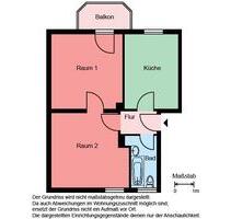 Große Küche mit Balkon - 2-Zimmer-Wohnung in Castrop-Rauxel Schwerin