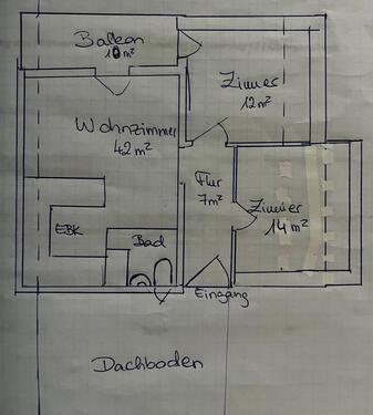Foto - Anliegerwohnung 3-Zimmer Balkon EBK Möbliert auch kurzfristig