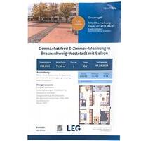 3-Zimmer-Wohnung mit Balkon - 898,00&nbsp;EUR Kaltmiete, ca.&nbsp; 76,30&nbsp;m&sup2; in Braunschweig (PLZ: 38120) Timmerlah-Geitelde-Stiddien