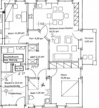 Foto - 3 Zimmer Erdgeschoßwohnung in Hopsten