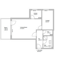 Gemütliche 2-Zimmer-Wohnung mit Balkon in Seenähe - Tasdorf