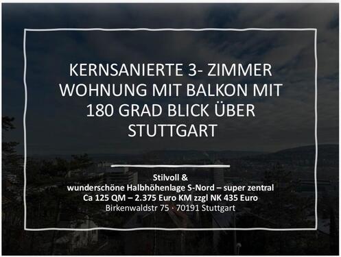 Foto - 3 Zimmer Wohnung mit 180 Grad Blick über Stuttgart I Killesberg