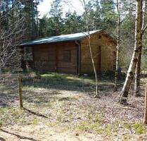 LAUBE BLOCKHAUS GARTEN GRUNDSTÜCK BORKWALDE POTSDAM URLAUB - Brück
