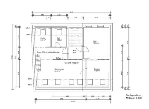 Foto - 3 Zimmer Dachgeschoßwohnung in Wittenberge