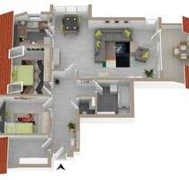 Helle 3 - Zimmerwohnung mit Balkon in Schrozberg zu vermieten