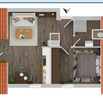 Himmelpforten, 2- Zi Whg mit Balkon, sehr ruhige Lage