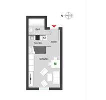 1 Zimmer Appartment - 1.100,00&nbsp;EUR Kaltmiete, ca.&nbsp; 33,00&nbsp;m&sup2; in München (PLZ: 80797) Maxvorstadt