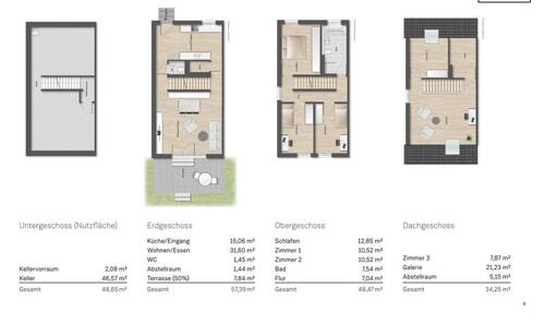 Foto - Reihenmittelhaus Neubau-Erstbezug 6 Zimmer Fussbodenheizung
