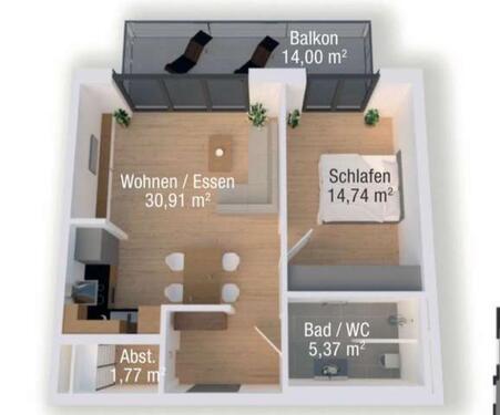 Foto - 2.5 Zimmer Etagenwohnung zur Miete in Schwäbisch Gmünd