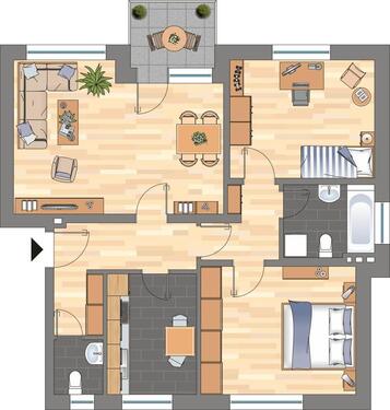 Foto - 3 Zimmer Etagenwohnung zur Miete in Wilhelmshaven