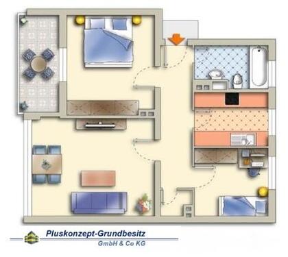 Foto - 3-Zimmer Erdgeschosswohnung mit Balkon