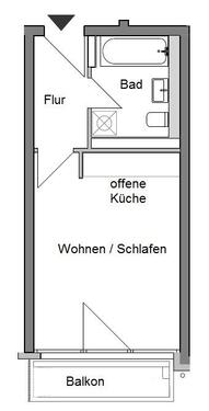 Foto - 1 Zimmer Etagenwohnung zur Miete in Dresden