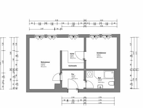 Foto - 2 Raumwohnung, 40 m2 mit EBK, Neusanierung