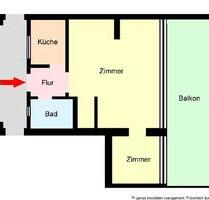 1,5 Zimmer mit großen Balkon und Weitblick... - Flensburg