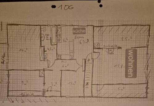 Foto - Obergeschoss Wohnung - 700,00&nbsp;EUR Kaltmiete, ca.&nbsp; 88,00&nbsp;m&sup2;