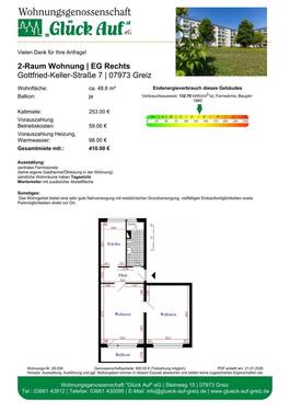 Foto - 2 Zimmer Etagenwohnung zur Miete in Greiz