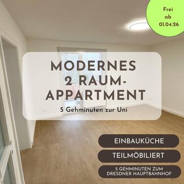 Foto - Teilmöblierte Wohnung nahe TU Dresden frei ab 01.04.26