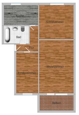 Foto - 3 Zimmer Etagenwohnung in Jacobsdorf